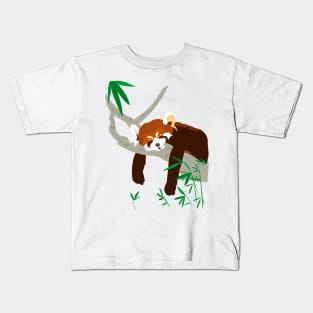 Snoozing Red Panda Kids T-Shirt